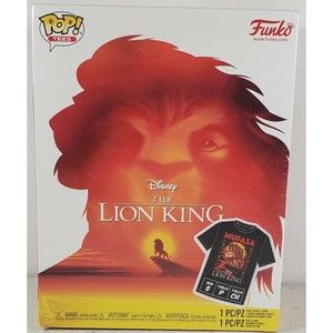 Mufasa Flocked 495 Target Exclusive FUNKO POP! Tee Shirt Size S Disney Lion King